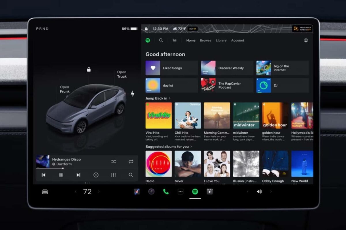 Tesla Model Y Facelift ecran